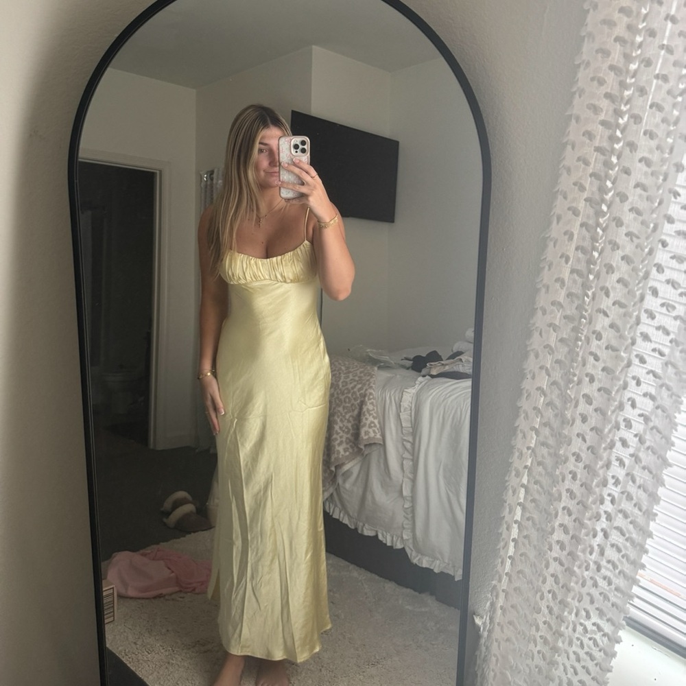 Selfie Leslie Yellow Backless Dress - Picture 4 of 4